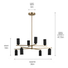 Kichler - Gala 36" 8-Light Chandelier - Lights Canada