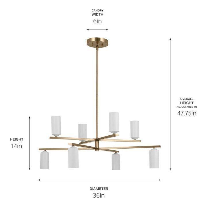 Kichler - Gala 36" 8-Light Chandelier - Lights Canada