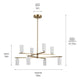 Kichler - Gala 36" 8-Light Chandelier - Lights Canada