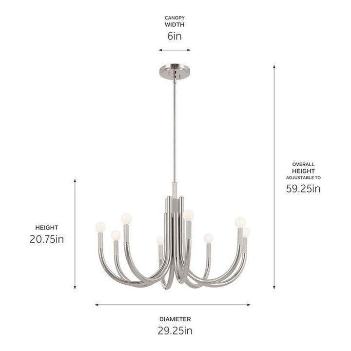 Kichler - Odensa 29.25" 8-Light Chandelier - Lights Canada