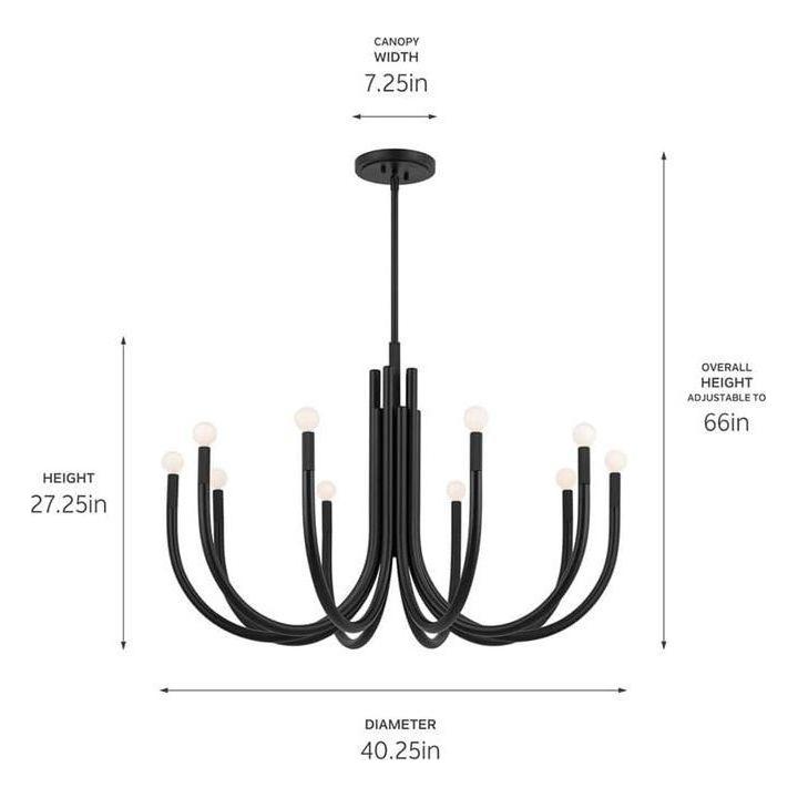 Kichler - Odensa 40.25" 10-Light Chandelier - Lights Canada