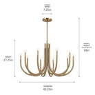 Kichler - Odensa 40.25" 10-Light Chandelier - Lights Canada