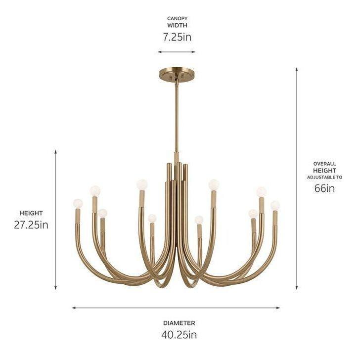 Kichler - Odensa 40.25" 10-Light Chandelier - Lights Canada