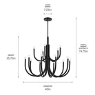 Kichler - Odensa 40" 15-Light Chandelier - Lights Canada