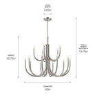 Kichler - Odensa 40" 15-Light Chandelier - Lights Canada