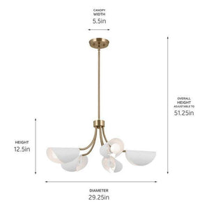 Kichler - Arcus 29.25" 5-Light Chandelier / Semi Flush Mount (Convertible) - Lights Canada