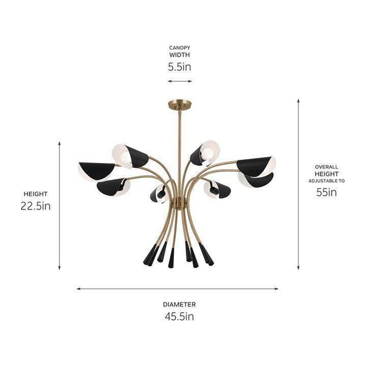 Kichler - Arcus 45.5" 8-Light Chandelier - Lights Canada