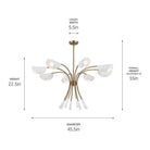 Kichler - Arcus 45.5" 8-Light Chandelier - Lights Canada