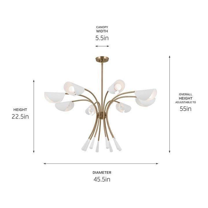 Kichler - Arcus 45.5" 8-Light Chandelier - Lights Canada
