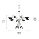 Kichler - Arcus 45.5" 8-Light Chandelier - Lights Canada
