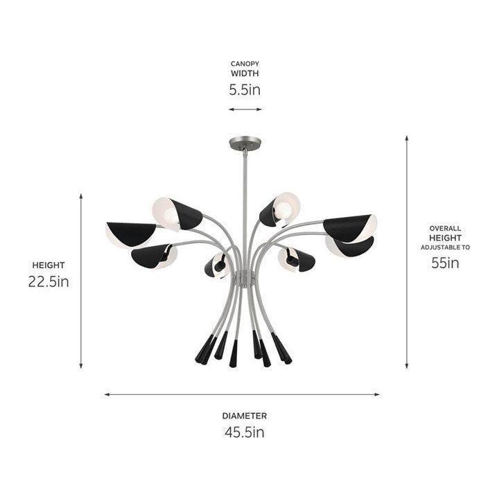Kichler - Arcus 45.5" 8-Light Chandelier - Lights Canada