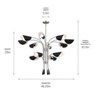Kichler - Arcus 46.25" 12-Light Chandelier - Lights Canada
