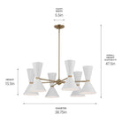 Kichler - Phix 38.75" 12-Light Chandelier - Lights Canada