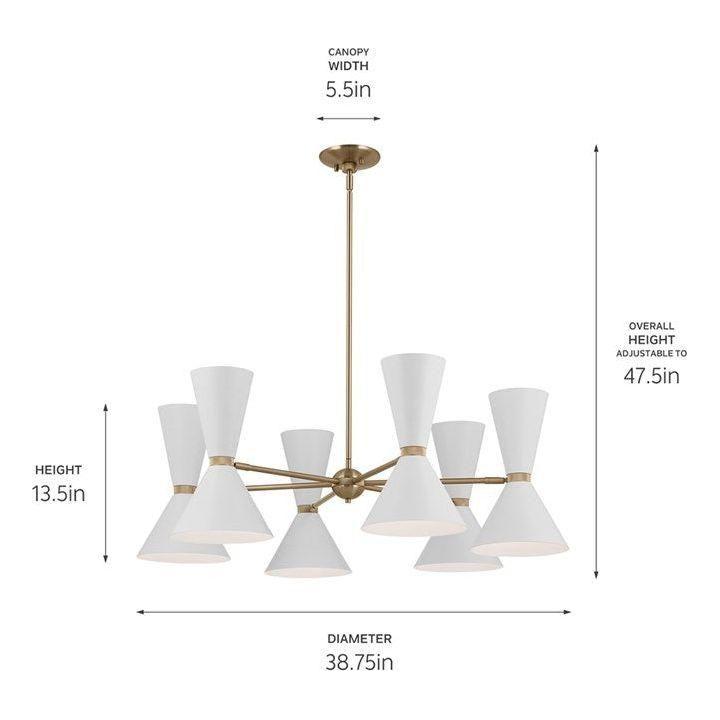 Kichler - Phix 38.75" 12-Light Chandelier - Lights Canada