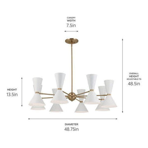 Kichler - Phix 48.75" 16-Light Chandelier - Lights Canada