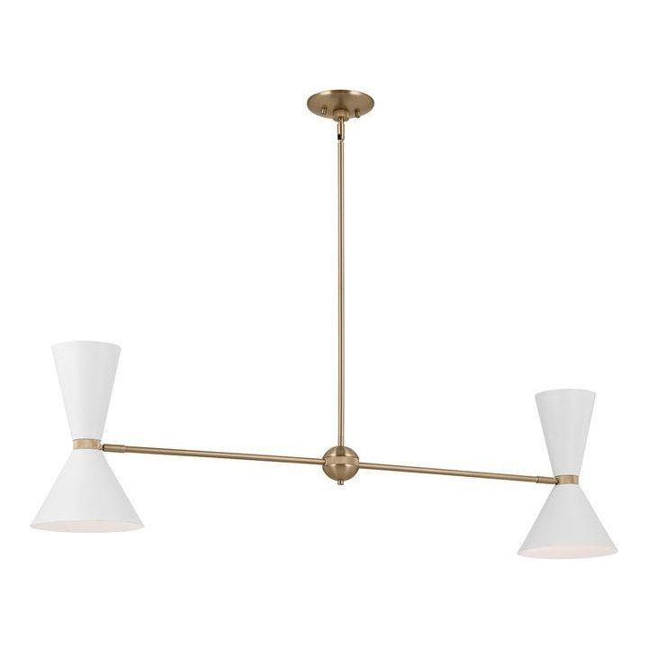 Phix 2 Light Wall Sconce Champagne Bronze With Greige and White by Kichler  Lighting