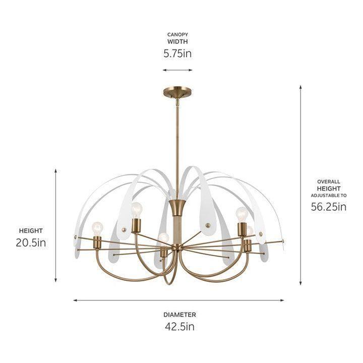 Kichler - Petal 42.5" 5-Light Chandelier - Lights Canada