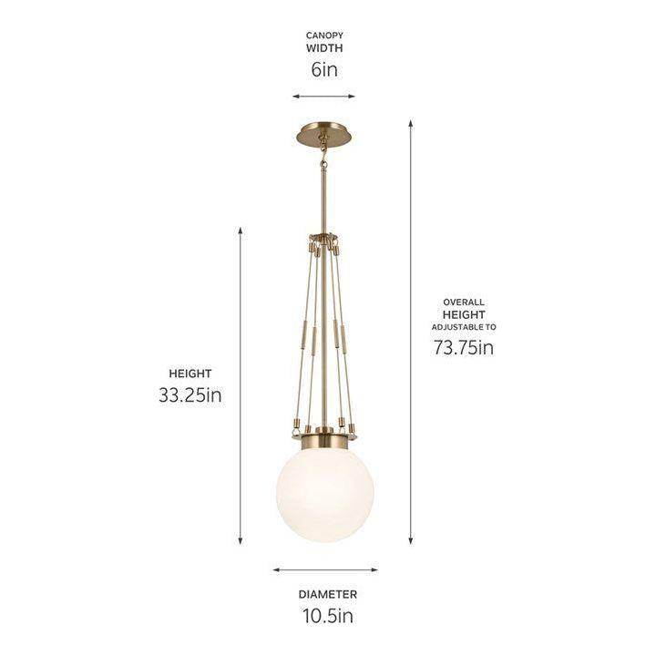 Kichler - Albers 10.5" 1-Light Pendant - Lights Canada