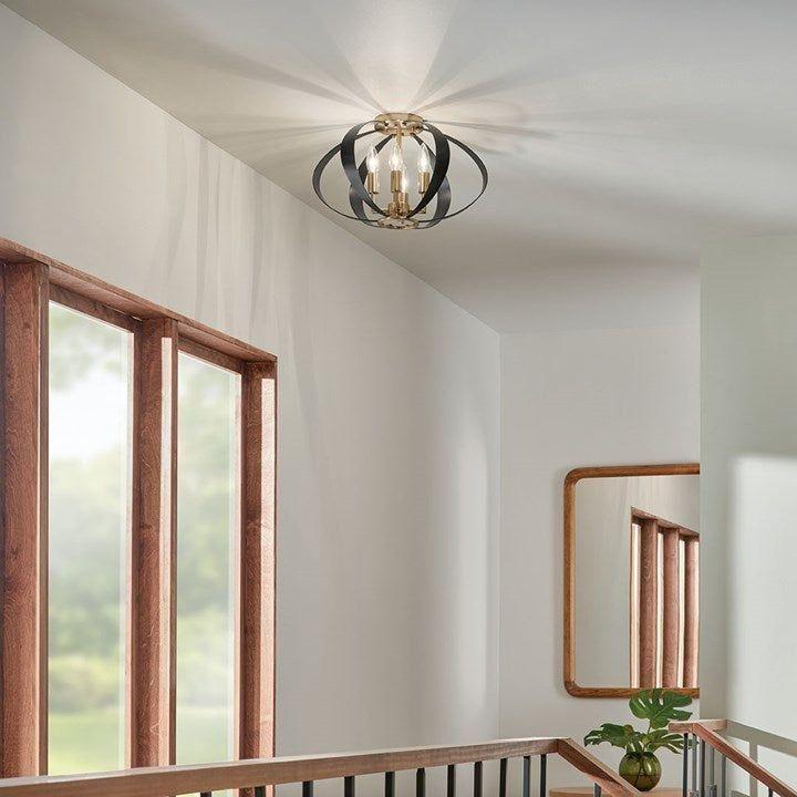 Kichler - Cecil 17.75" 4-Light Oval Flush Mount - Lights Canada