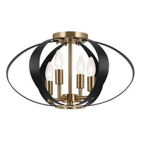 Cecil 17.75" 4-Light Oval Flush Mount