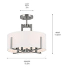 Kichler - Malen 15.5" 4-Light Semi Flush Mount / Pendant (Convertible) - Lights Canada