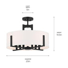 Kichler - Malen 20" 8-Light Semi Flush Mount / Pendant (Convertible) - Lights Canada