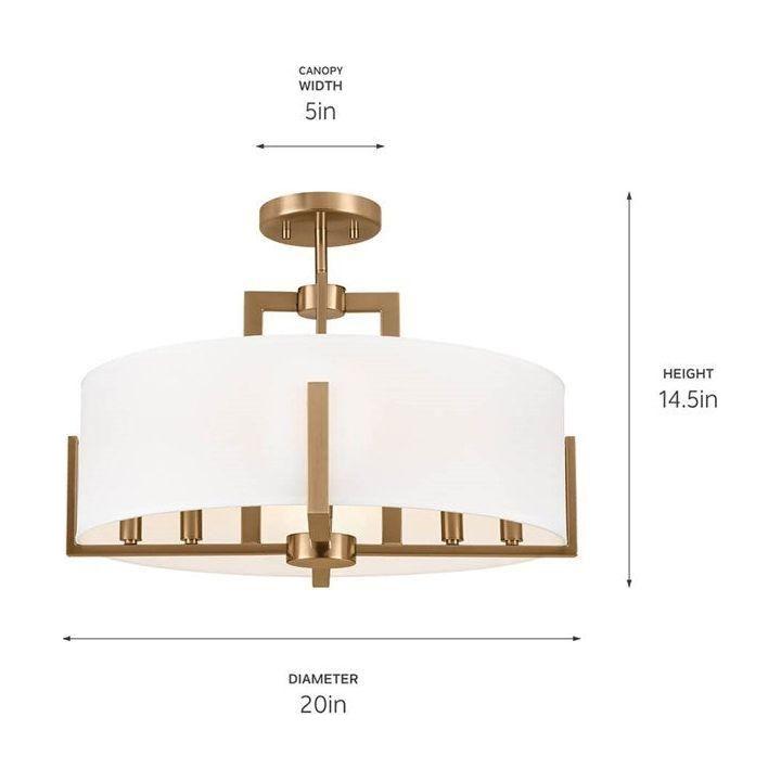 Kichler - Malen 20" 8-Light Semi Flush Mount / Pendant (Convertible) - Lights Canada