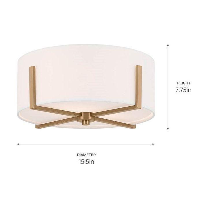 Kichler - Malen 15.5" 2-Light Flush Mount - Lights Canada