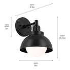 Kichler - Niva 11.25" 1-Light Semi Flush Mount / Pendant (Convertible) - Lights Canada