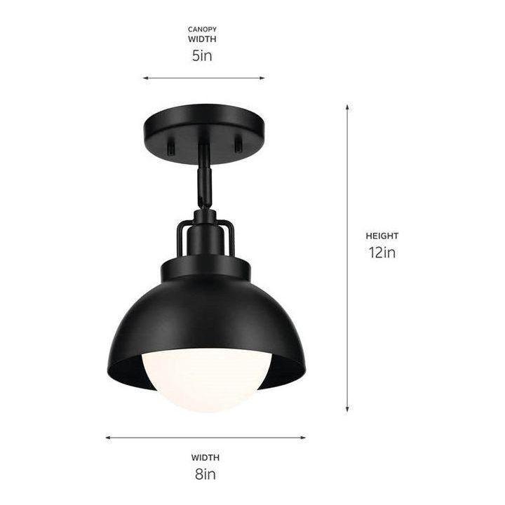 Kichler - Niva 11.25" 1-Light Semi Flush Mount / Pendant (Convertible) - Lights Canada