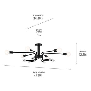 Kichler - Ocala 41.25" 6-Light Flush Mount - Lights Canada