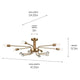 Kichler - Ocala 41.25" 6-Light Flush Mount - Lights Canada