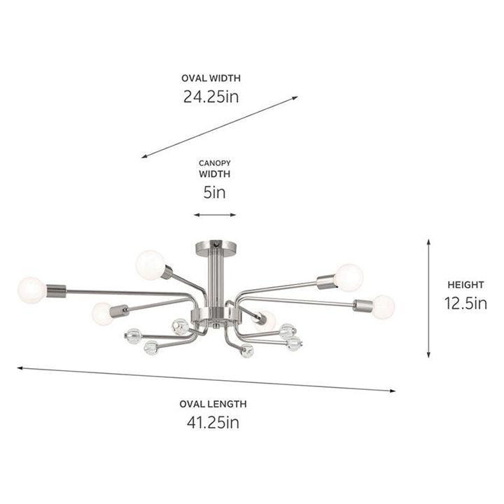 Kichler - Ocala 41.25" 6-Light Flush Mount - Lights Canada