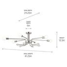 Kichler - Ocala 41.25" 6-Light Flush Mount - Lights Canada
