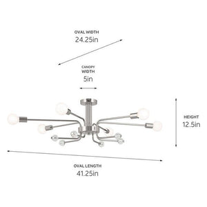 Kichler - Ocala 41.25" 6-Light Flush Mount - Lights Canada