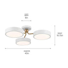 Kichler - Sago 40" 3-Light Semi Flush Mount - Lights Canada