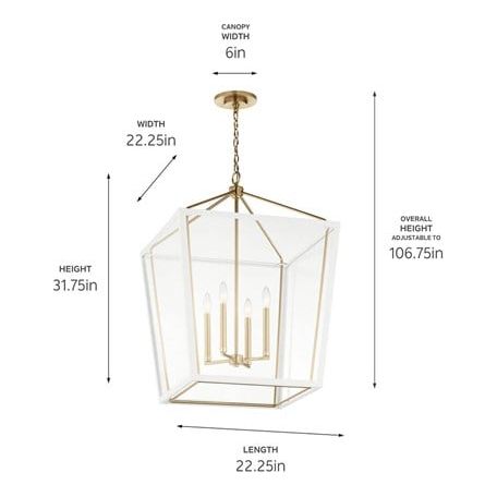 Delvin 31.75" 4-Light Foyer Pendant