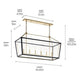 Delvin 44" 6-Light Linear Chandelier