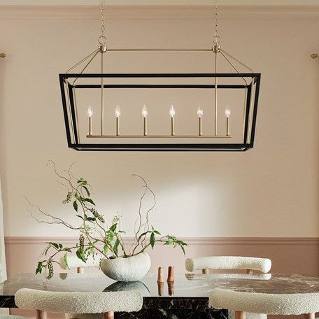 Delvin 44" 6-Light Linear Chandelier