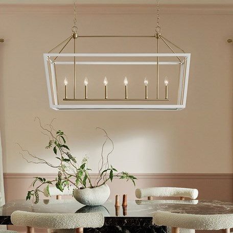 Delvin 44" 6-Light Linear Chandelier