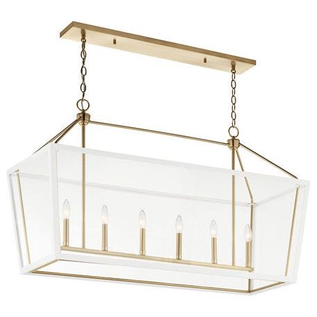 Delvin 44" 6-Light Linear Chandelier