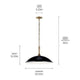 Delarosa 20" 1-Light Pendant