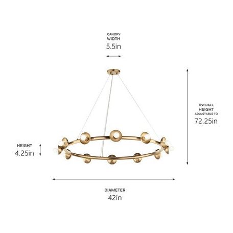 Palta 42" 12-Light Chandelier