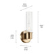Aviv 13" 1-Light Wall Sconce