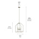 Madden 16" 4-Light Pendant