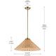 Bekah 24.25" 1-Light Convertible Pendant