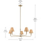 Bekah 38" 5-Light Chandelier