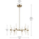 Riven 33" LED 12-Light Chandelier