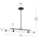 Riven 48.25" LED 1-Light Linear Chandelier