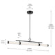 Riven 60.25" LED 1-Light Linear Chandelier